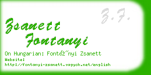 zsanett fontanyi business card